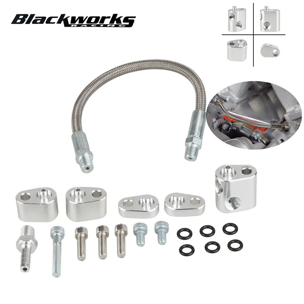 LS Coolant Steam pipe Port Crossover Hose Throttle Body Bypass Hose Kit For GM LS1 LSX LM7 LR4