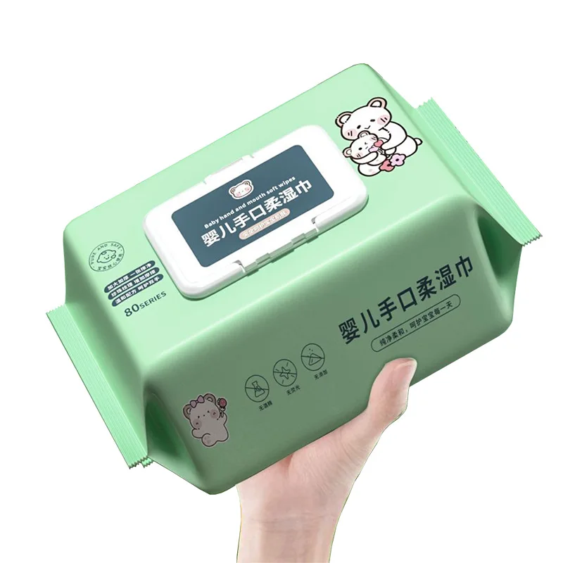  물티슈, 손과 입 청결, 신선한 청소 물티슈, 대용량, 고품질 용 사이즈 및 두꺼운  물티슈