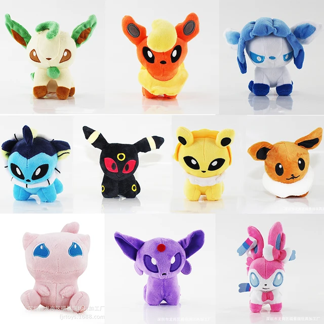 TAKARA TOMY-Pokemon brinquedos de pelúcia para crianças, Eevee, Sylveon,  Flareen, Jolteon, Umbreon, Vaporeon, Brinquedos