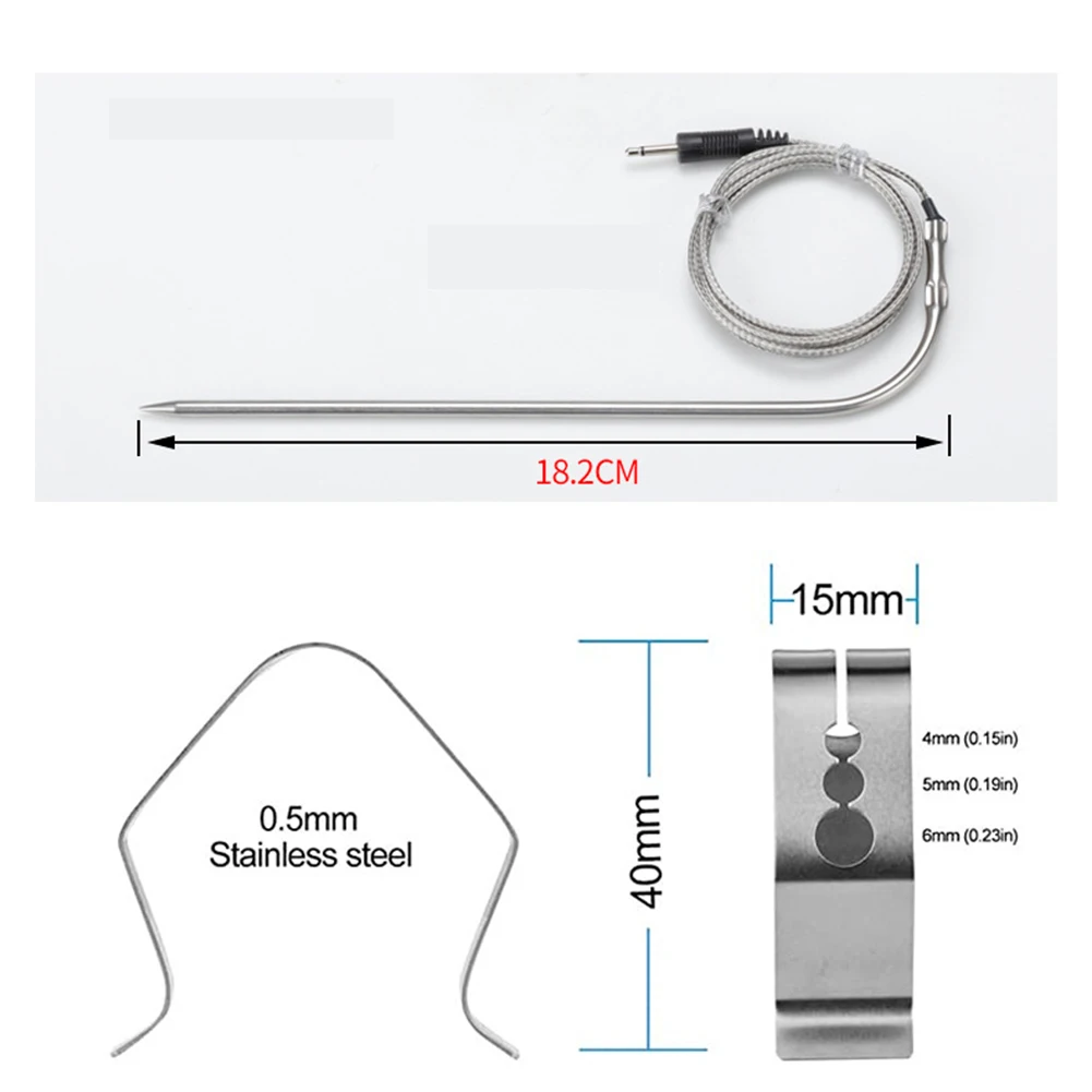 

3Pcs Thermometer Stainless Steel Probes Grilling Meat Grill Cooking Replacement Probe For BBQ Food Monitor Temperature 0 -300 °C