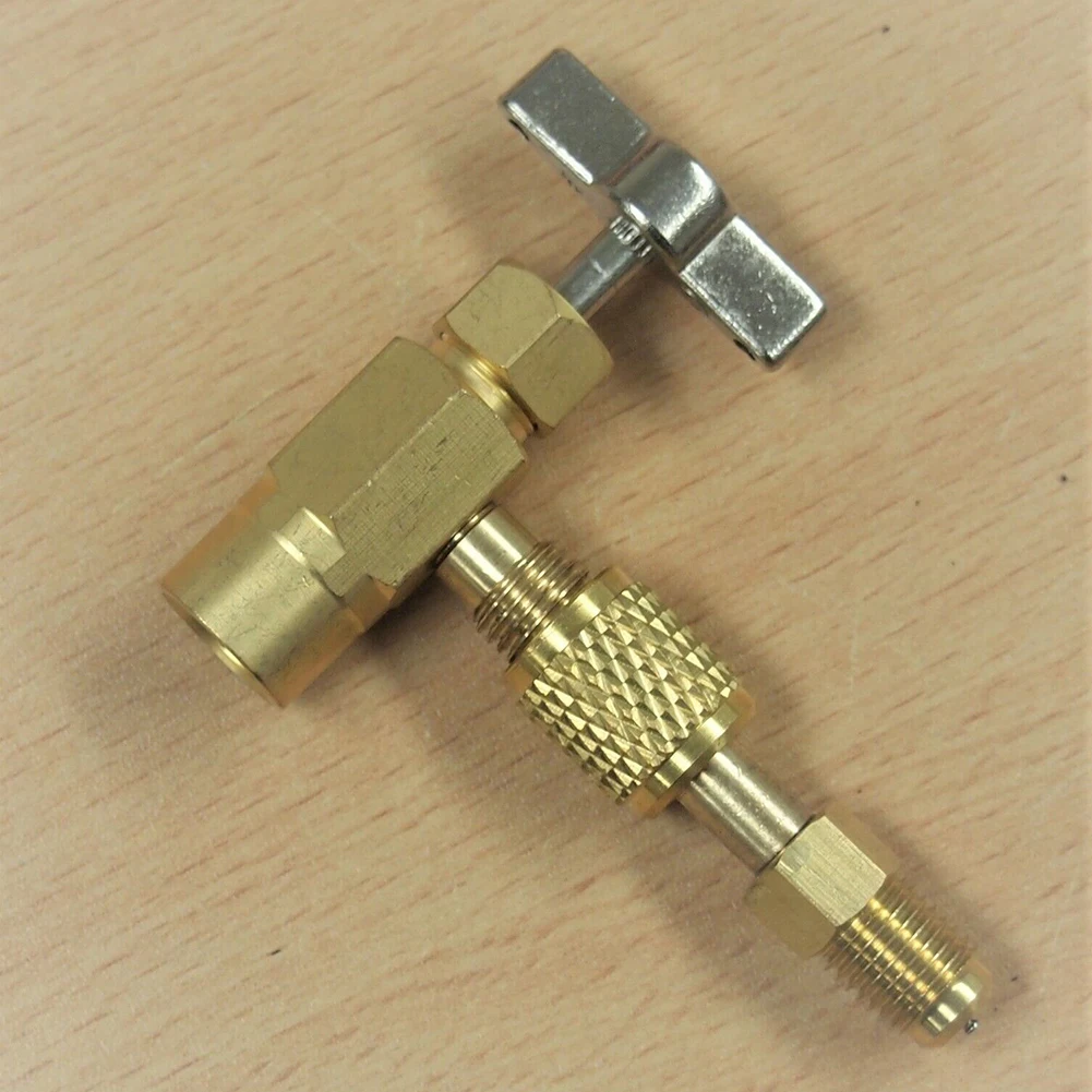 

Brand New Durable High Quality Practical Useful ADAPTERS Tap 1/2\" ACME LH 1/4\" SAE Fit For R12 R134a Fittings