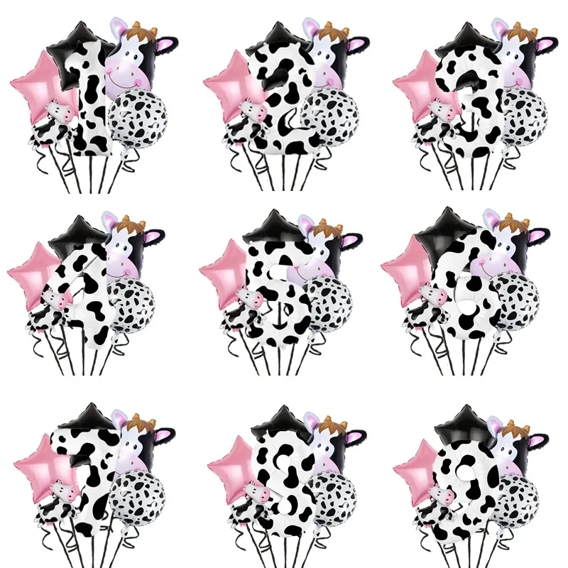 

Новый черно-белый ковбойский воздушный шар Disney в ковбойском стиле для украшения на день рождения, корова, 40 дюймов, набор цифровых металлических воздушных шаров