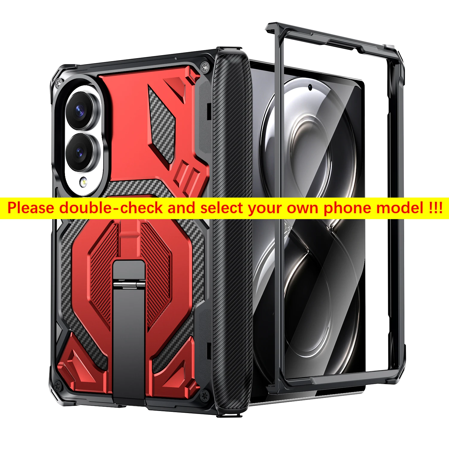 Luxury Magnetic Ring Rugged Armor Stand Phone Case with Metal Kickstand Cover