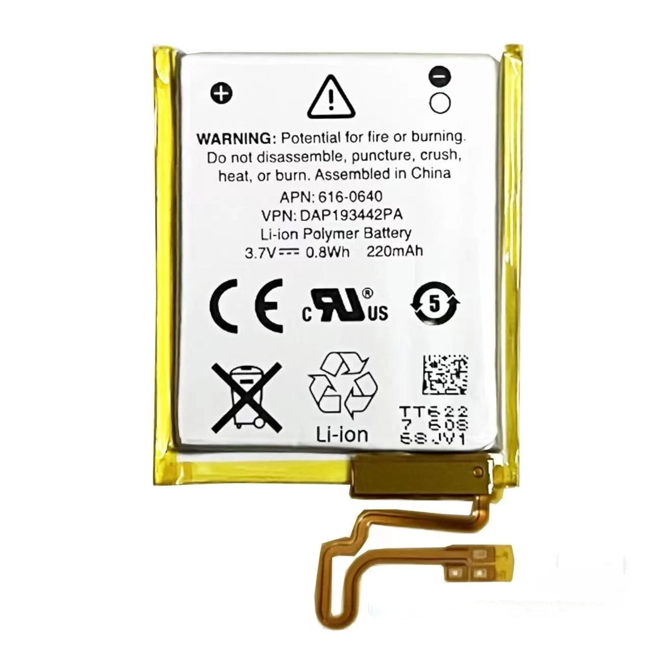 

616-0640 оригинальный сменный аккумулятор для iPod Nano 7 7-го поколения батареи A1446 MP3 MP4 аккумулятор MB903LL/A 616-0639