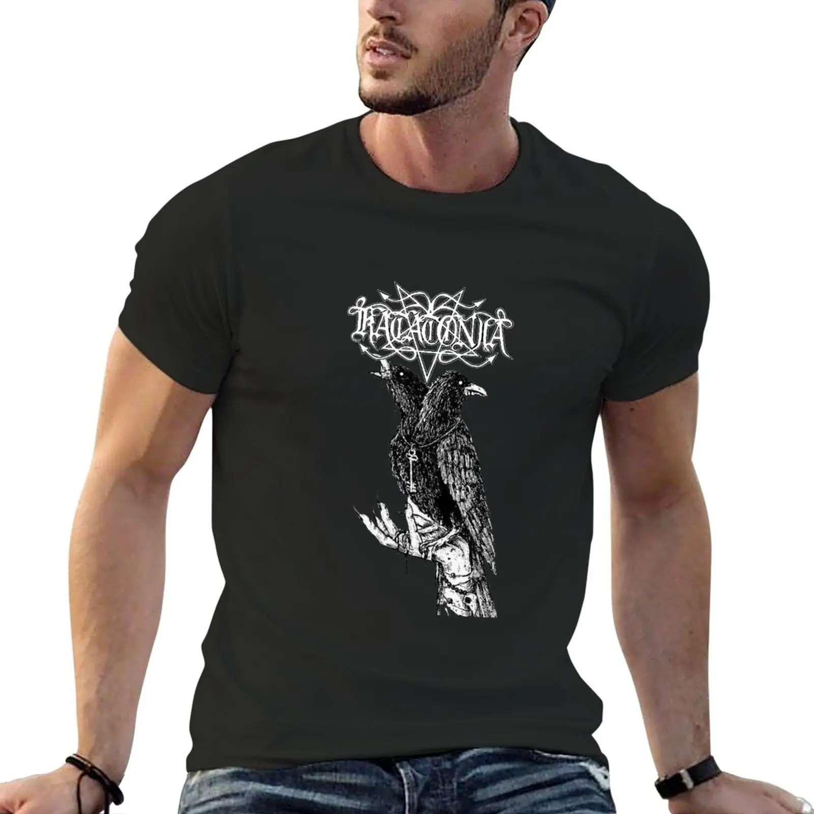 

Crow T-Shirt aesthetic clothes heavyweights slim fit t shirts for men