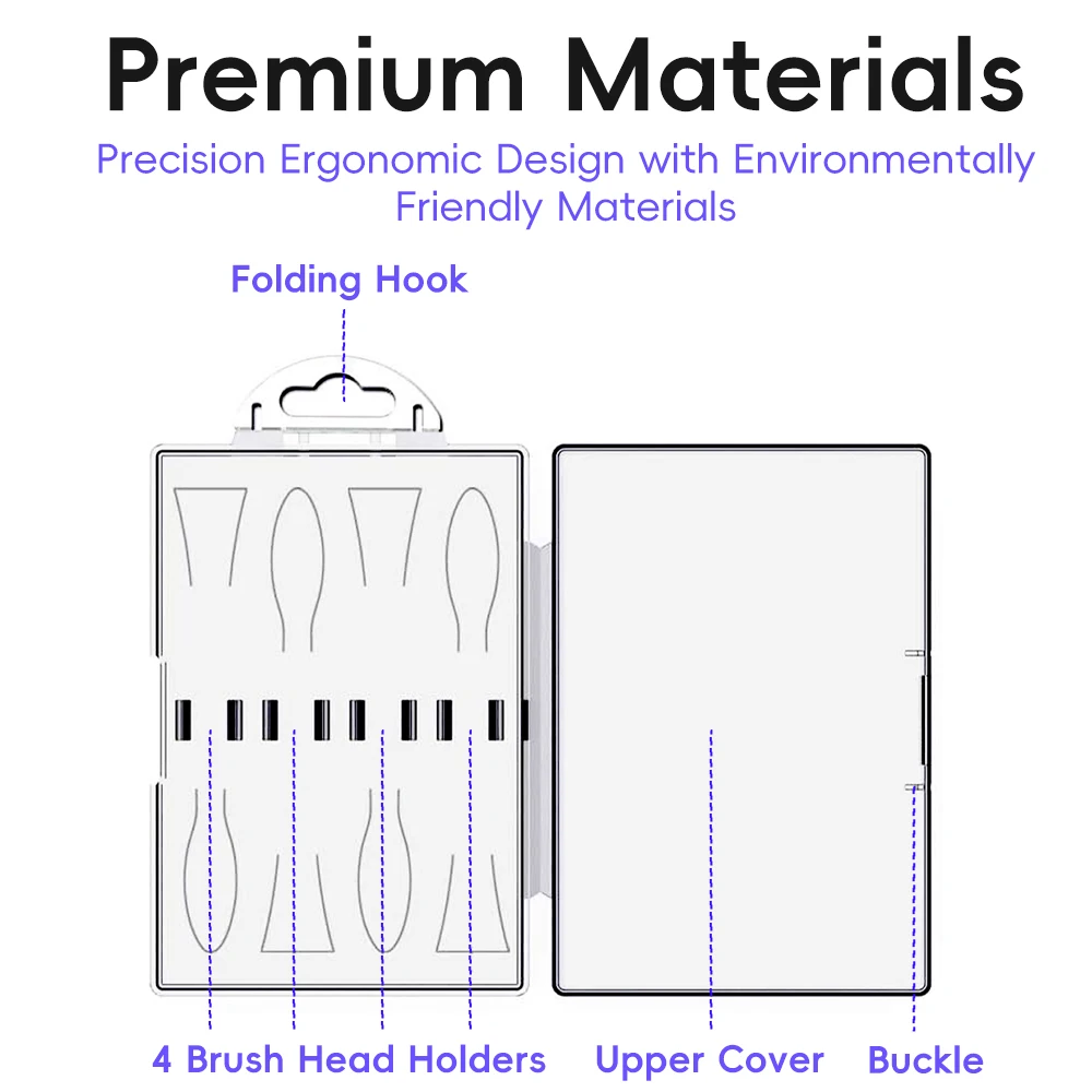 Toothbrush Head Travel Case, Dustproof Protector Box Compatible with Oral B and Philips Electric Toothbrushes Replacement Head