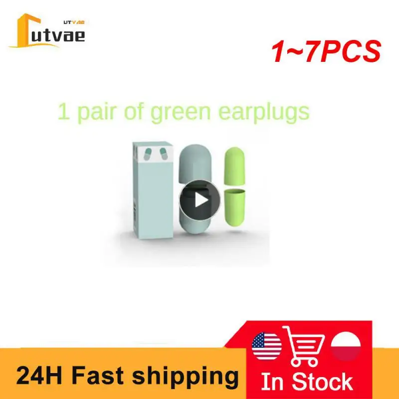 

Звукоизоляционные беруши для сна, затычки для ушей, 1-7 шт., для сна, специальные, мягкие, бесшумные, с медленным восстановлением формы, для студентов, с защитой от шума, против Ronco