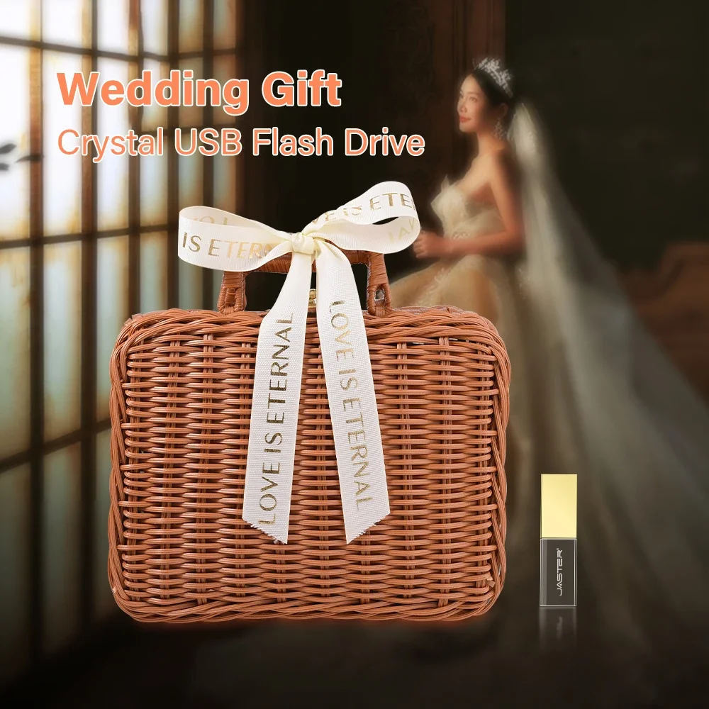 라탄 직조 여행가방 USB3.0 128GB 고속 메모리 스틱 64GB 웨딩 선물 펜 드라이브 32GB 무료 맞춤 로고 USB 3.0 플래시 드라이브