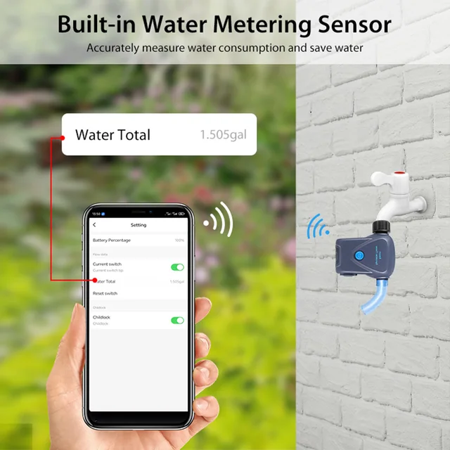 Tuya Zigbee Watering faucet Irrigation Outdoor Automatic Water Control Timer Valve Controller Support Watering 6