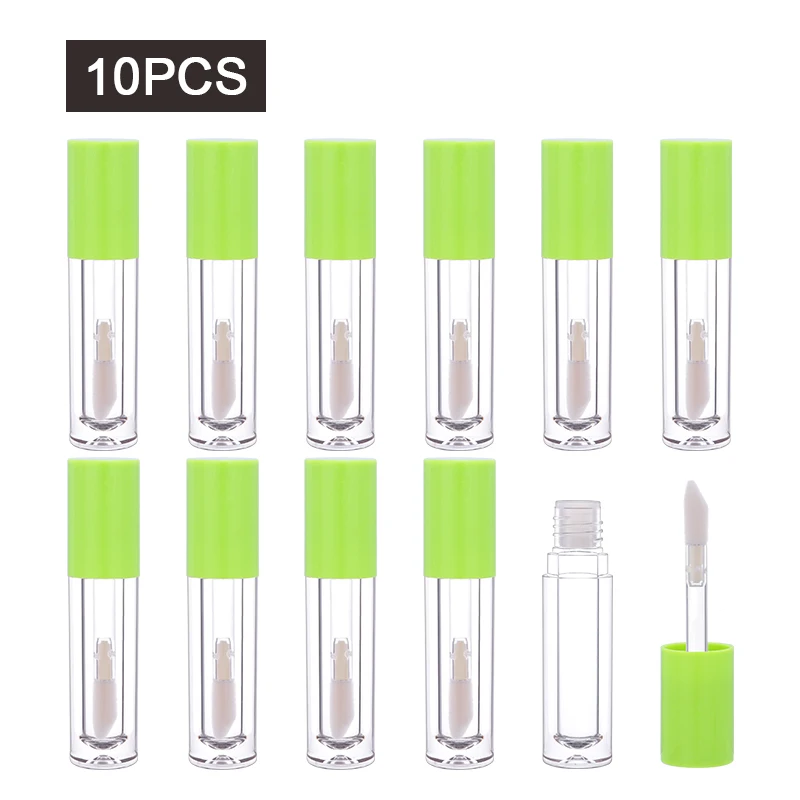 

CAIYA 5ml green colorful Cute Plastic Lip Gloss Tubes DIY Empty Tube Shell Lipstick Tube Refillable Lip Balm Tube Packing Bottle