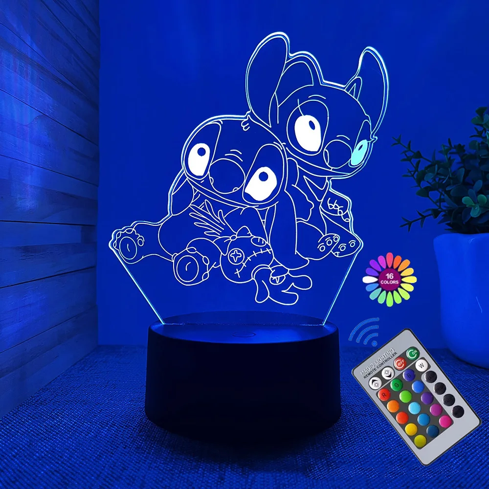 Disney's Lilo & Stitch Night Light with Remote Control and