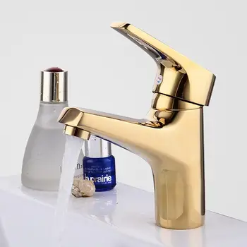 Miscelatore per lavabo monocomando dorato Miscelatore per lavabo Rubinetto per lavabo Rubinetto per bagno Rubinetto per bagno Rubinetto per lavabo 1