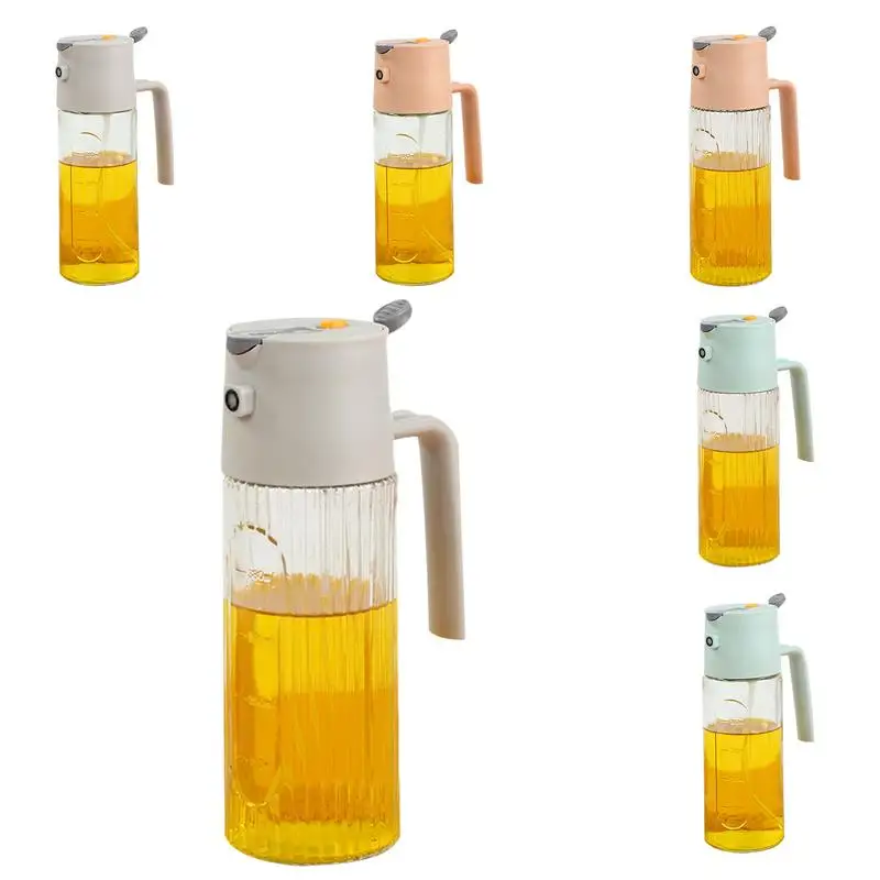 

Oil Spray and Pour Bottle Cooking Oil Sprayer 500ml Multifunctional Oil Sprayer & Dispenser Leakproof for Kitchen Cooking Oil