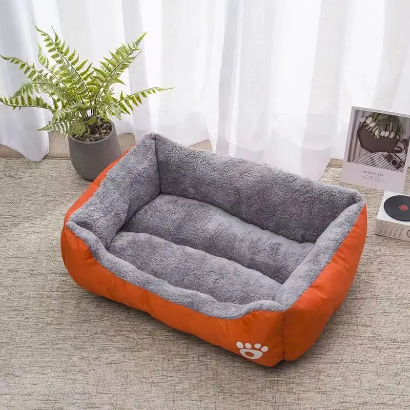 Large Pet Cat and Dog Bed Warm Comfortable Dog House Soft PP Cotton Nest Basket Mat Universal Waterproof Cat Bed pet bed