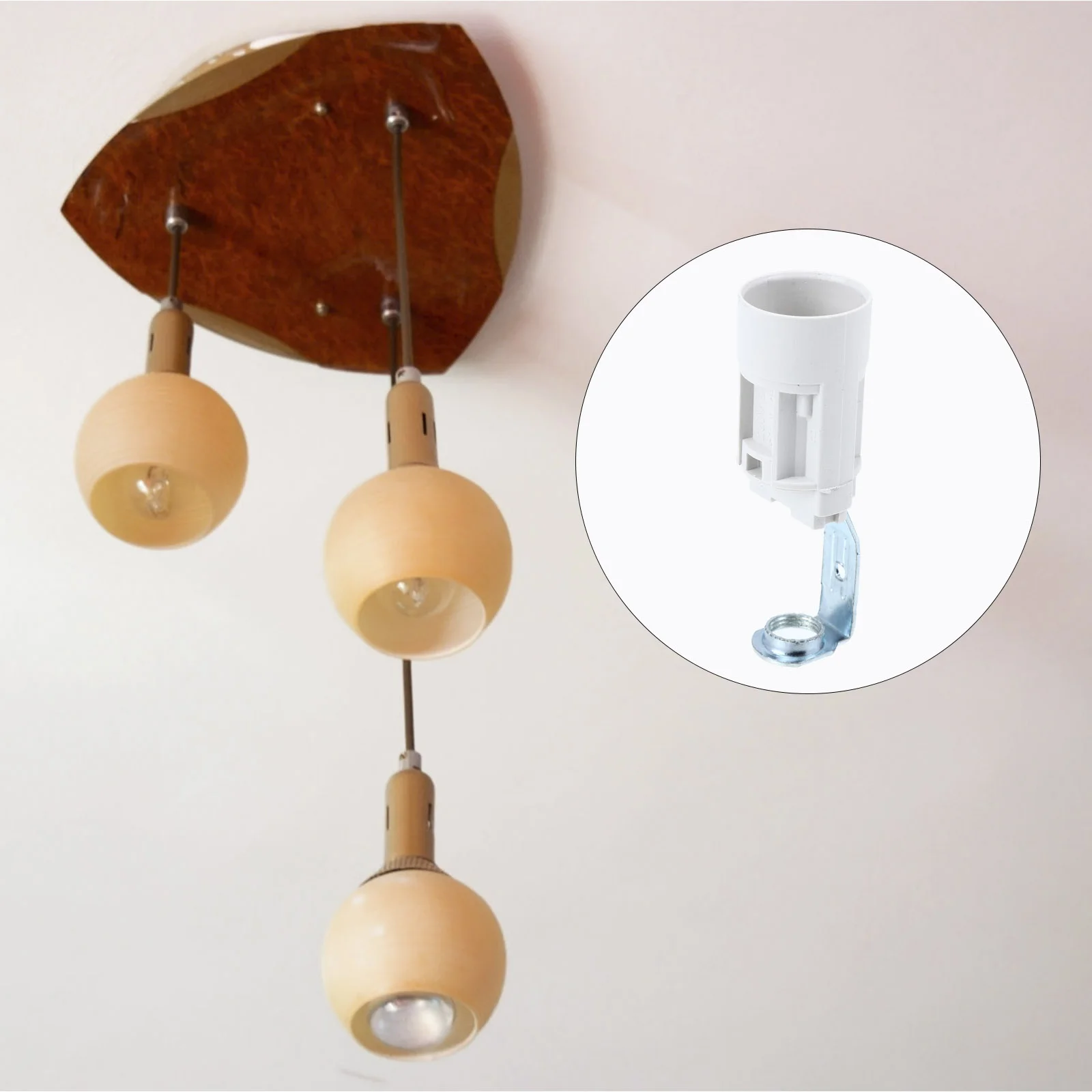 

5 Pcs Socket E14 Bracket Lamp Holder Candlesticks High Temperature Resistant Plastic