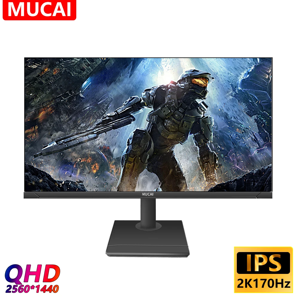 

MUCAI 27 Inch Monitor 2K 144Hz IPS Lcd Display QHD 170Hz Desktop Gaming Computer Screen Flat Panel HDMI-compatible/DP 2560*1440