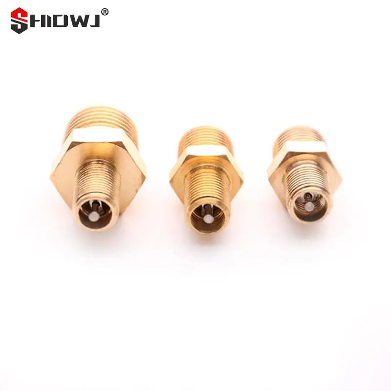 M10/1/8''/1/4'' NPT MPT Brass Air Compressor Tank Fill Valve Double Head 2Pcs engine purge control valve turbo blow off valve vvt valve solenoid hydraulic control valve auto ac can tap valve load sensing valve brake compensator heater control valve