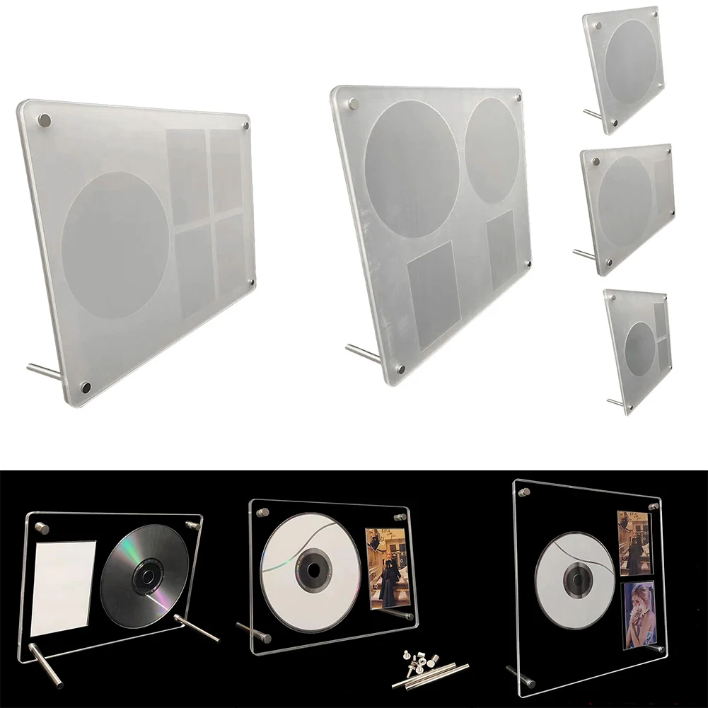 케이팝 포토카드 거치대 아크릴 포토 프레임, 마그네틱 액자 CD 앨범 프레임, 아이돌 카드 디스플레이 스탠드, 케이팝 룸 장식 