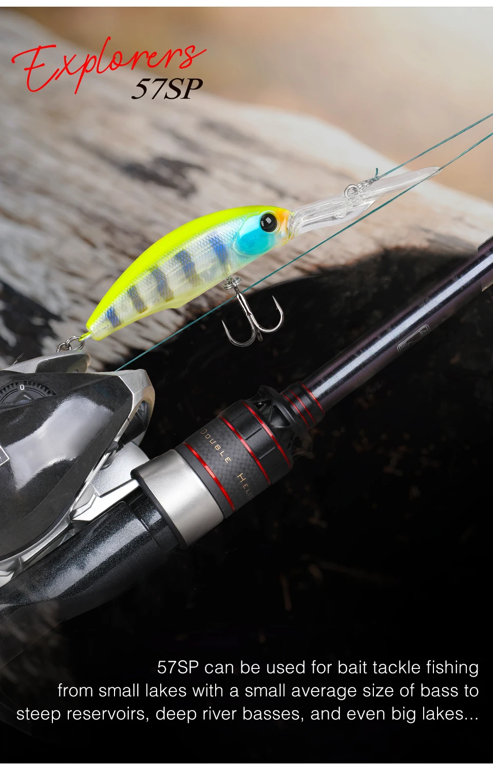 TSURINOYA Dive 2-4m Suspending Minnow 57mm 8,3g EXPLORERS 57SP Long Casting Pike Bass Angelköder Künstlicher harter Köder Jerkbait – Detail 11