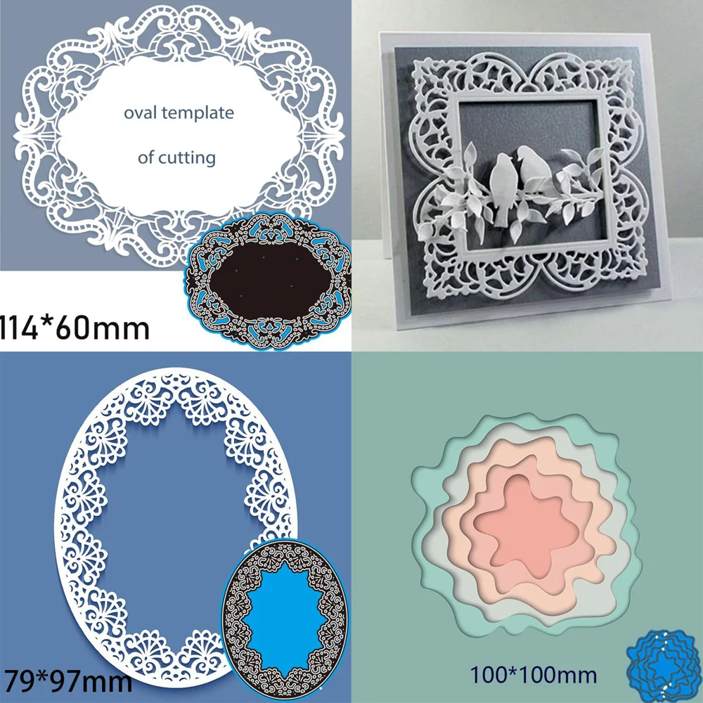 Frame background border metal cutting dies cut mold Scrapbook paper craft knife mould blade punch Embossing stencils template