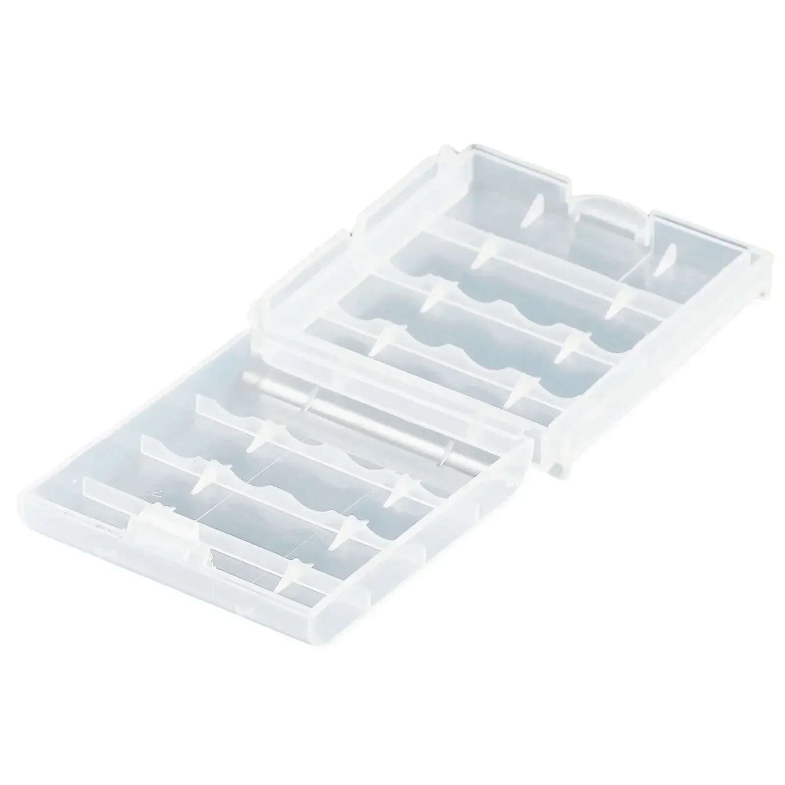 White Plastic Case Storage Box For AA/AAA Batteries Keep Your Batteries Clean And Protected Great For Travel And Camping