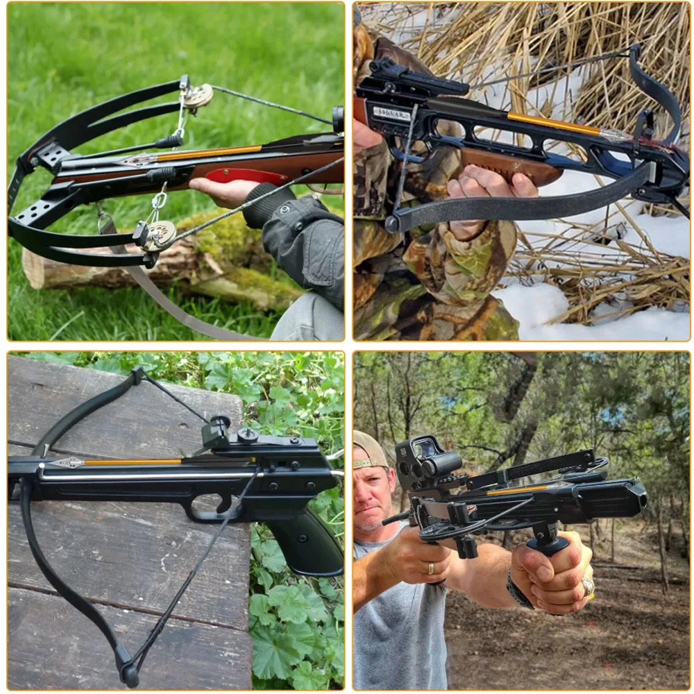 Aluminum Crossbow Bolts with Steel Broadheads for Outdoor Hunting and Target Shooting