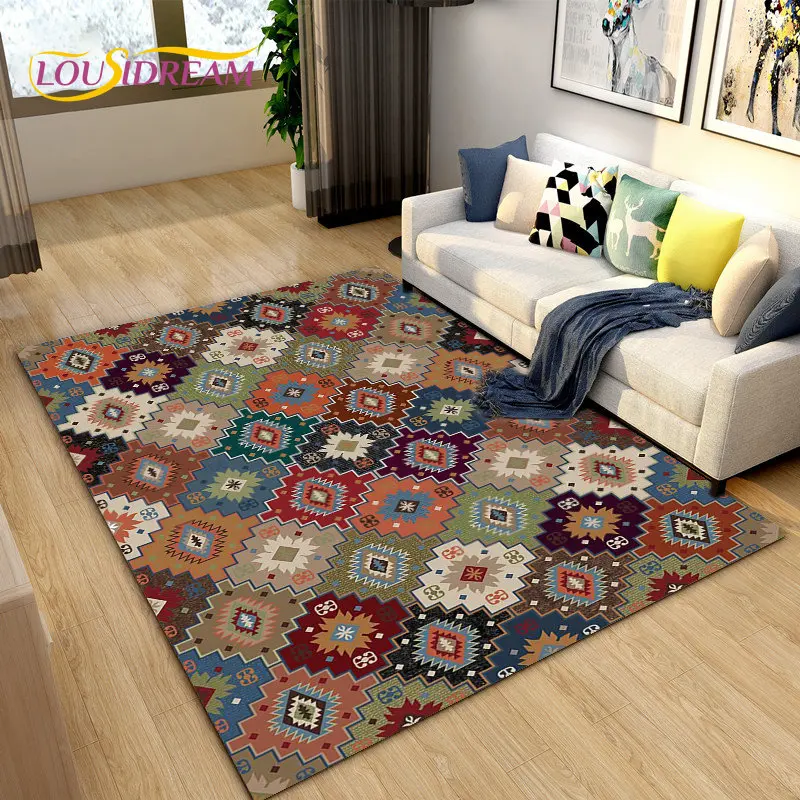 

Bohemia Persia Nordic Area Rug Large,Carpet Rug for Living Room Bedroom Sofa Doormat Kitchen Decoration,kids Non-slip Floor Mat