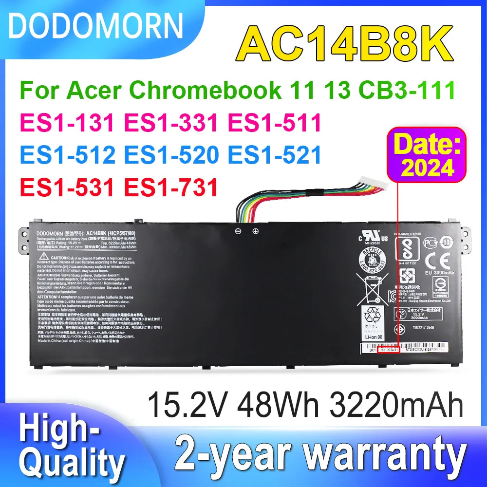 

DODOMORN AC14B8K для Acer Chromebook 11, 13, 15 дюймов, планшетов