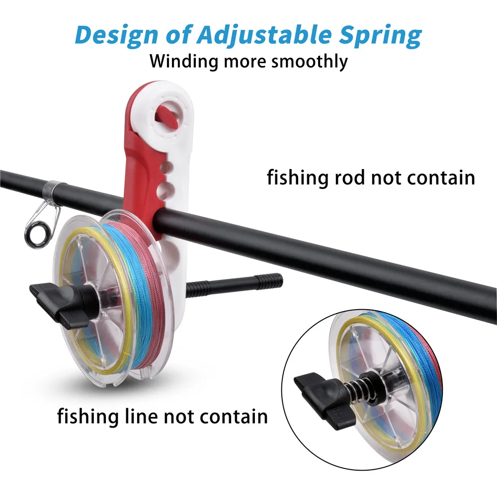 Portable Universal Fishing Line Winder Spooler Tackle Adjustable Fishing  Rod Reel Winder Spool Spooling Station Machine Tool