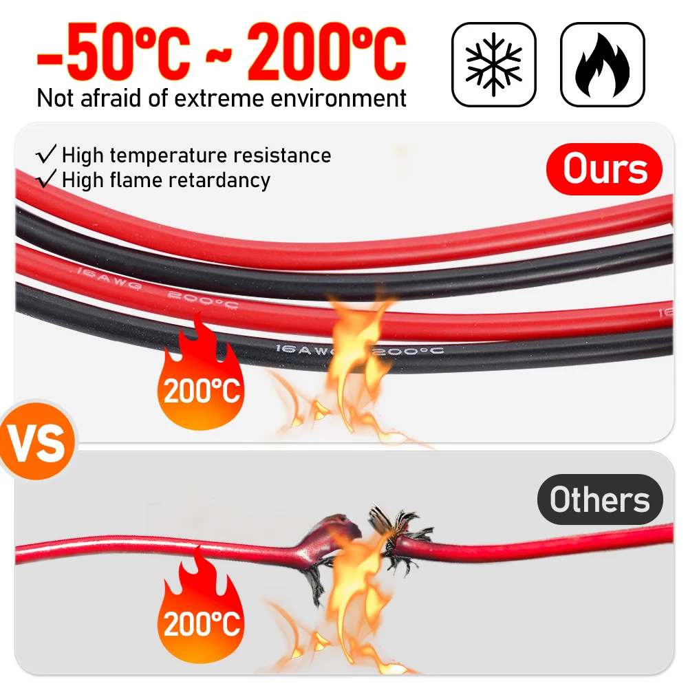 Câble XT60/XT30 1F-2M 50cm 16AWG pour Drone Batterie