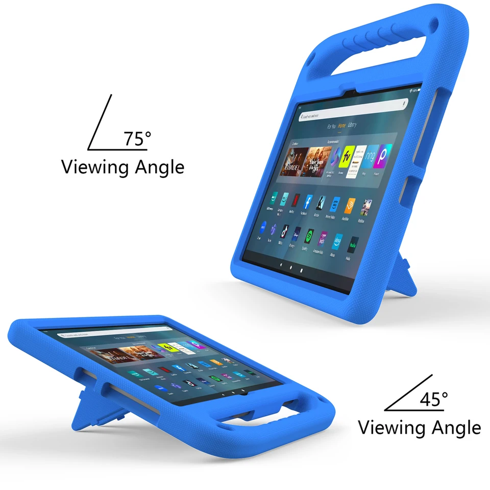 Custodia Protettiva Per Amazon Fire HD 10 (2017/2019) Con Supporto, Funzione Sleep/Wake E Penna Inclusa - Blu - 2