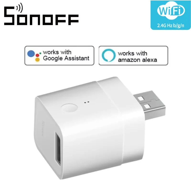 

SONOFF Wifi Mini USB Smart Adaptor Micro 5V Wireless USB Power Adaptor Switch Remote Voice Works eWeLink APP Alexa Google Home