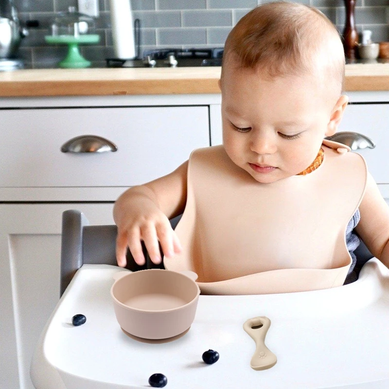 New Silicone Baby Feeding Bowl Tableware for Kids Waterproof Suction Bowl Feeding Bowl BPA Free Silicone Dishes for Baby Bowl 4