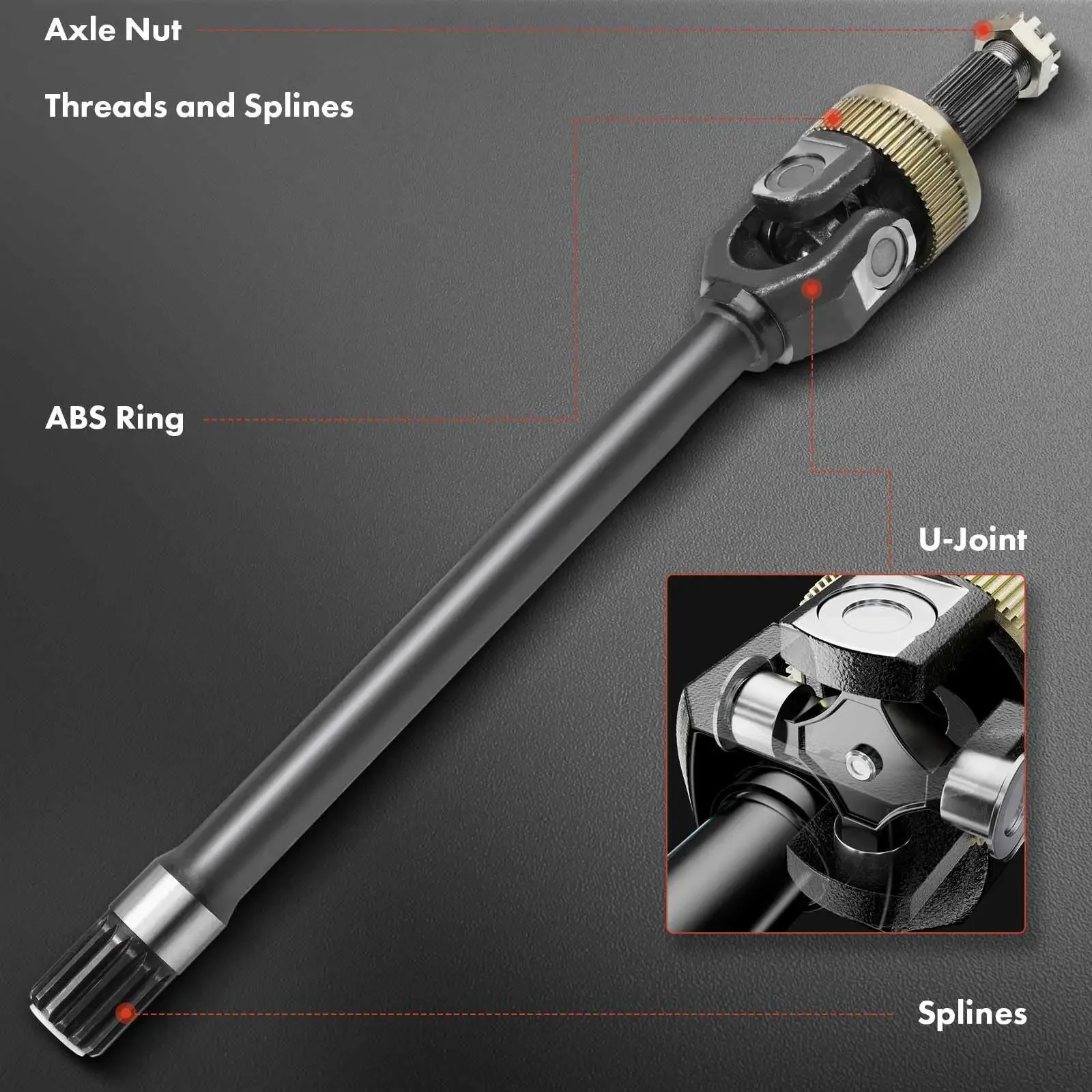 Front RH Right CV Axle Assembly for Jeep Wrangler 2007- Wrangler JK