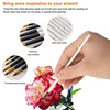 12pcs Premium Round Point Paint Brushes Set Soft Nylon Tips Paintbrush For Watercolor Oil Acrylic Face Body Crafts Rock Painting 4