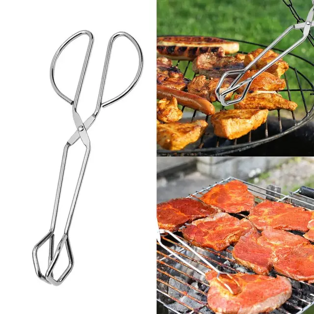 Kiváló Minőségű Konyhai Rozsdamentes Acél Grilleszerű Szerszám Bbq Ollók Fogók Multifunkcionális Kemping Olló Fogó Svédasztalos - Image 5