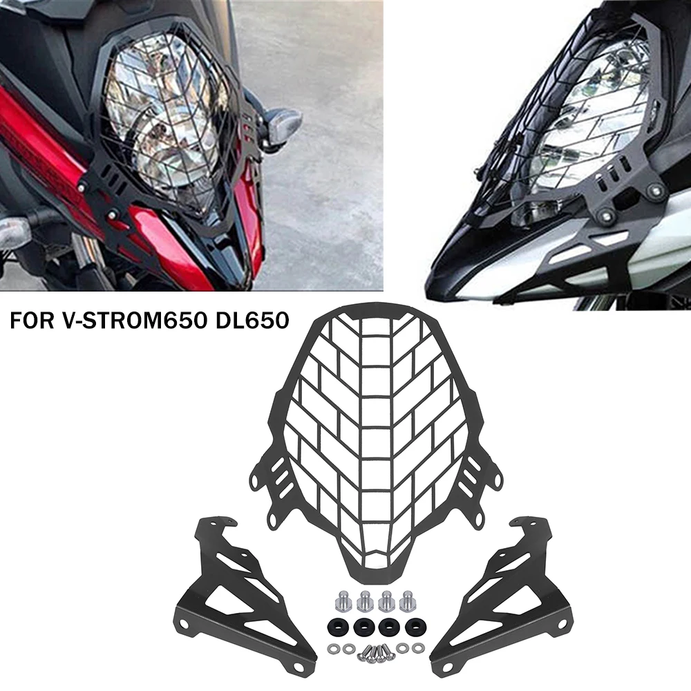 For SUZUKI V-STROM 650 VSTROM650 DL650 DL 650 2017-2023 Motorcycle Headlight Guard Grill Protector Head Light Cover 1