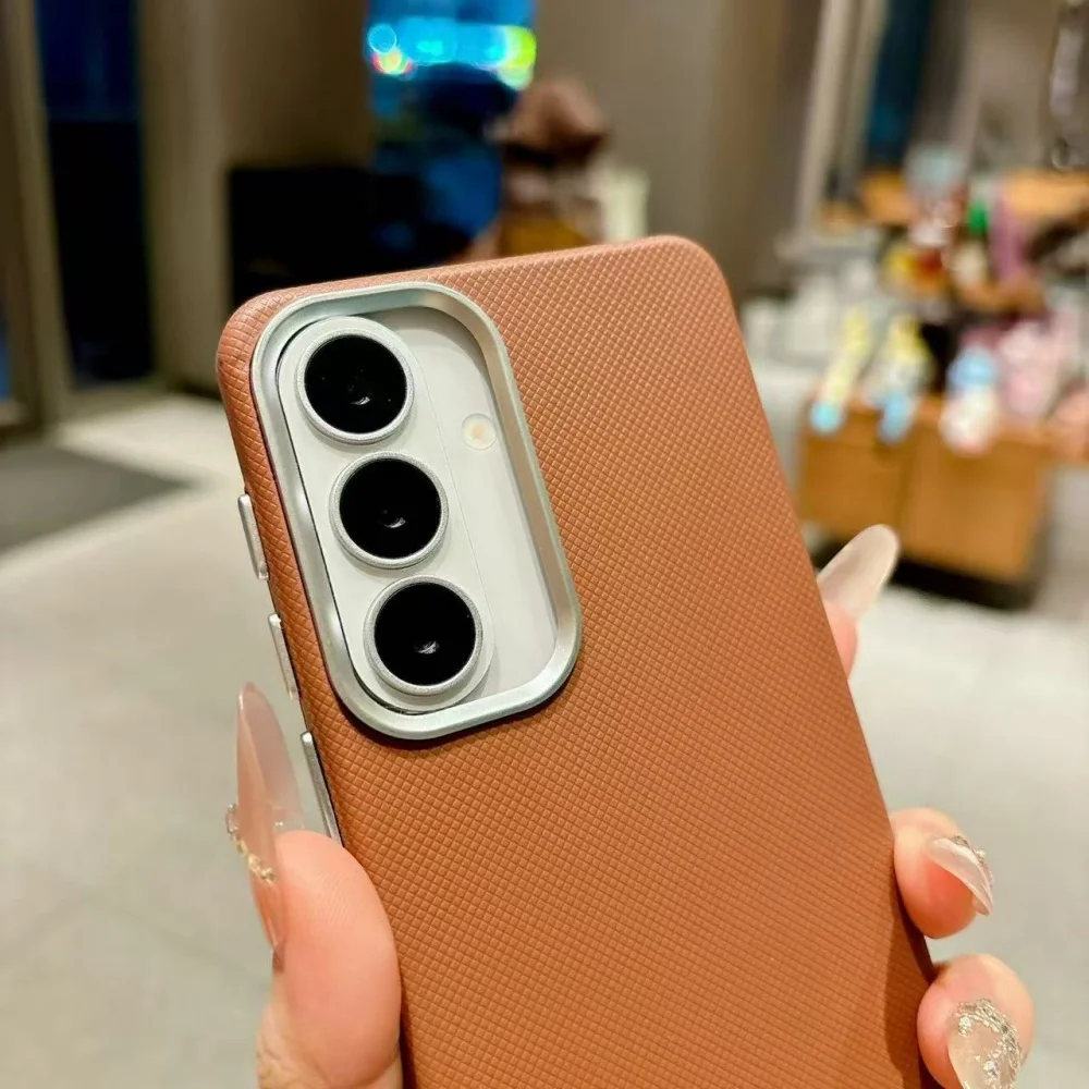 Woven Texture Leather Matte Shockproof Phone Case