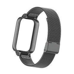 Enhanced Metal Strap Case Protector - Mi Band 9 Pro (Black)