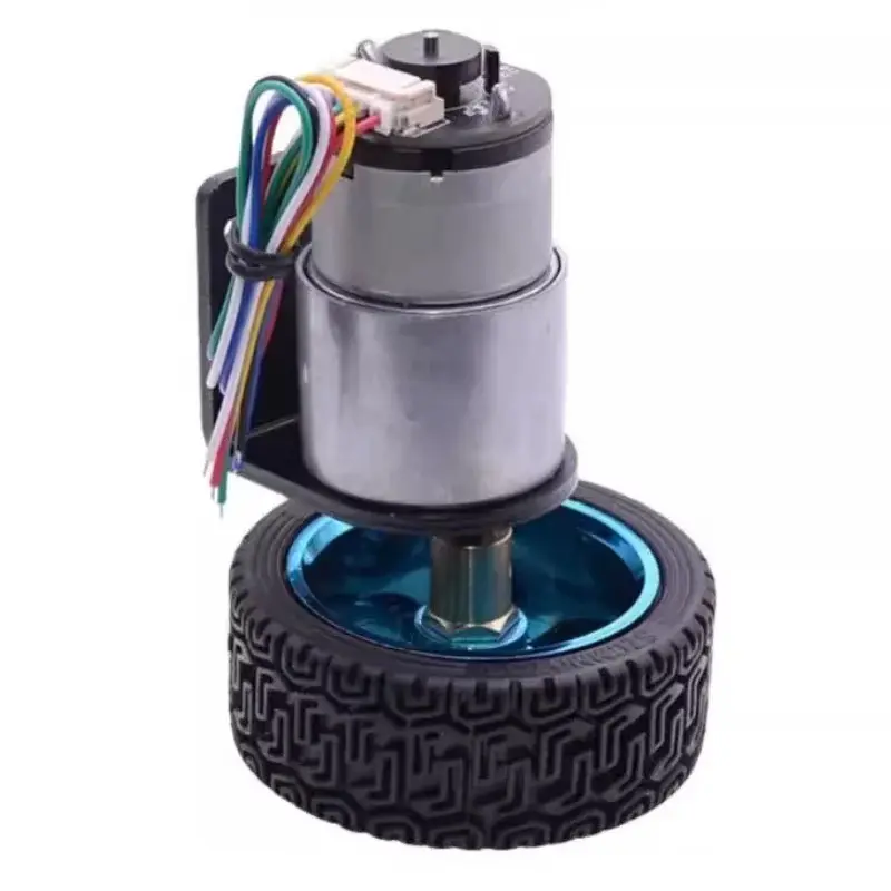 JGB37-520 Hall Encoder Brushed DC Motor 6V12V Forward And Reverse Adjustable Speed 6RPM-1590RPM Smart Car Kit With Wheels image 3