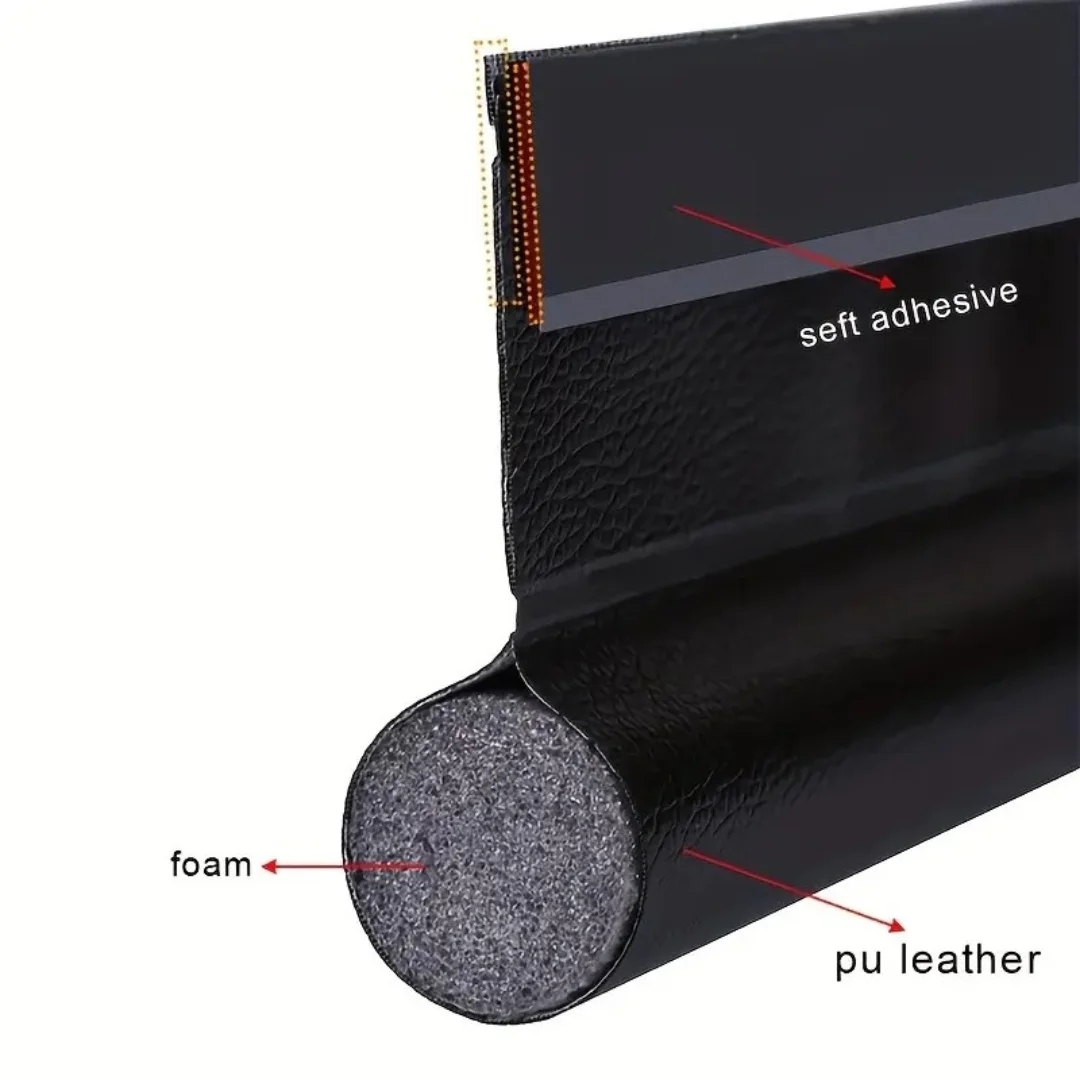 Door Bottom Sealing Strip 1pc Adjustable Weatherstrip Under Door Draft Stopper Anti-cold One Side Foam Blocker