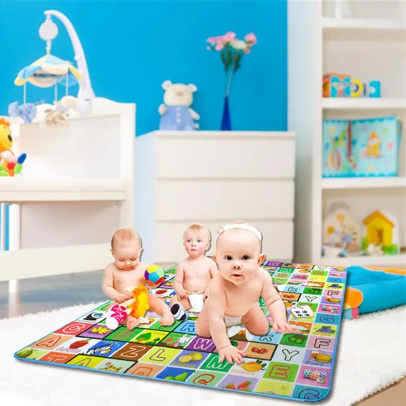 Baby Foam Crawling Mat Double-sided 1.8*1.2 M Double-sided Thickness 0.5 Baby Crawling Mat Creeping Mat Floor Mat