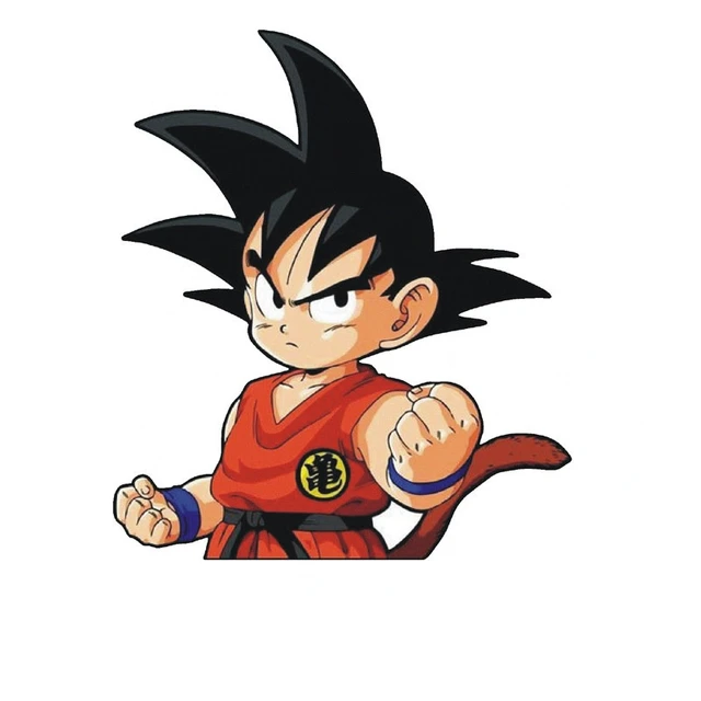 Chibi Goku Dragon Ball Z Cartoon Car Bumper Sticker Decal- 3'' or 5