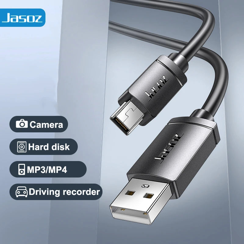 Jasoz 미니 USB 케이블 빠른 충전 남성 미니 USB USB 데이터 코드 MP3 플레이어 자동차 DVR GPS 디지털 ..