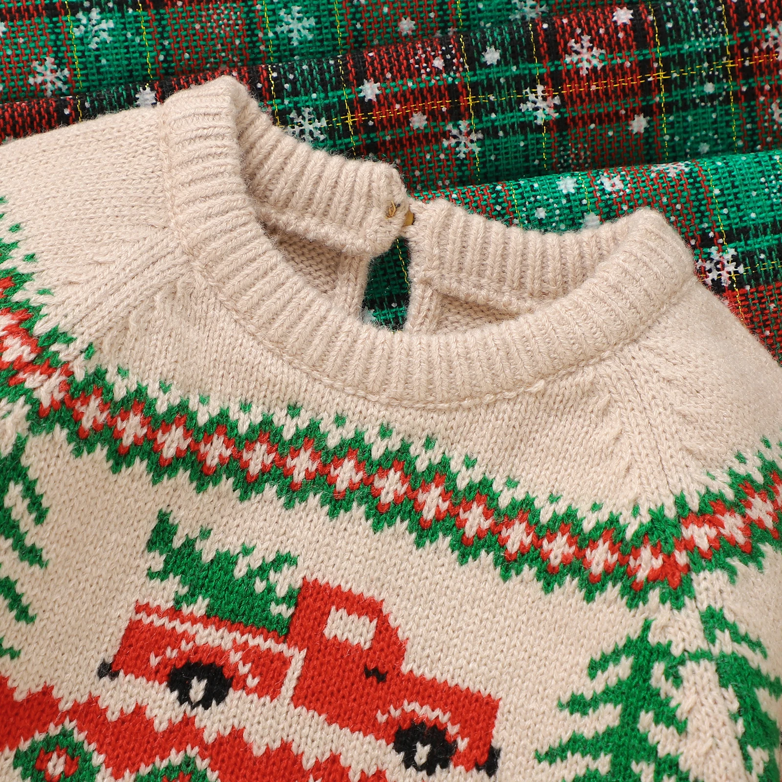Baby Girls Sweater Christmas Cute Long Sleeve Truck Print Newborn Knit Pullovers Infant Jumper Tops