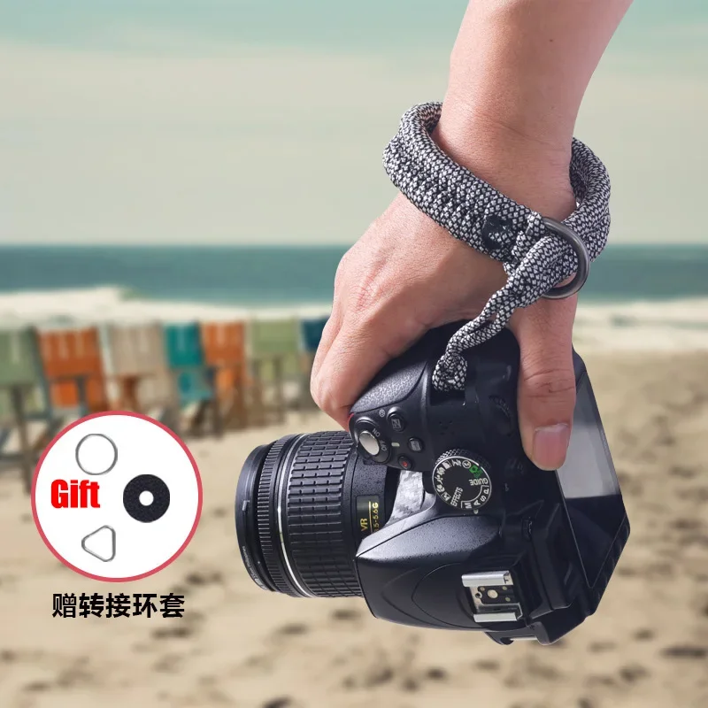 범용 카메라 손목 스트랩 벨트 핸드 로프, 캐논 200D 90D 후지 니콘 올림푸스 파나소닉 펜탁스 DSLR 카메라 액세서리