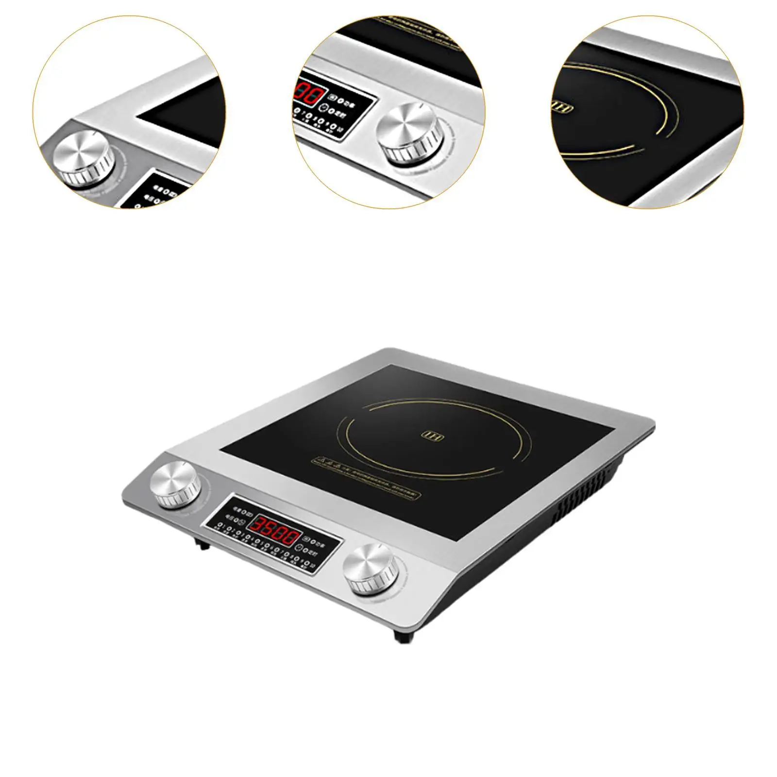Electric Hot Plate for Cooking Easy to Clean Countertop Single Burner Cookware Electric Cooktop for Camp Home Picnic Office Dorm 5