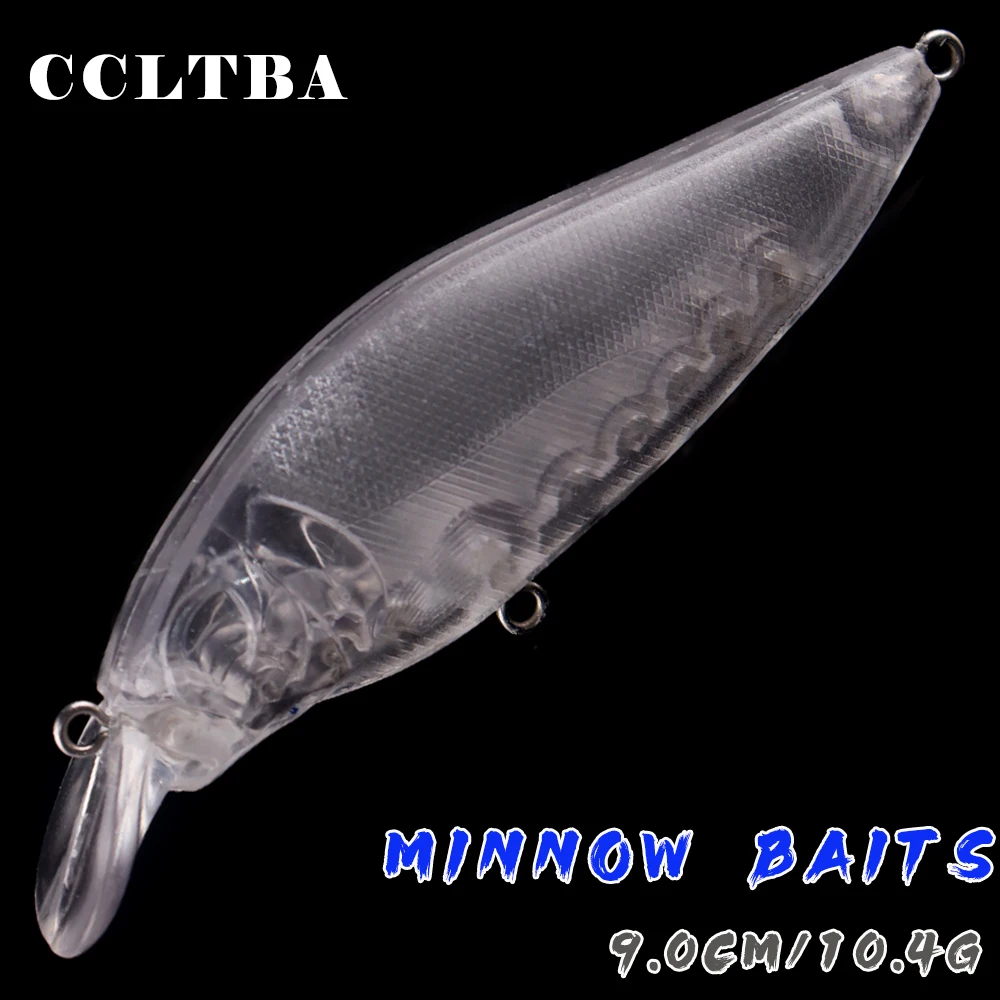 10pcs Unpainted Minnow Baits Floating Short Lip Crankbait DIY Fishing Lures fishing lure