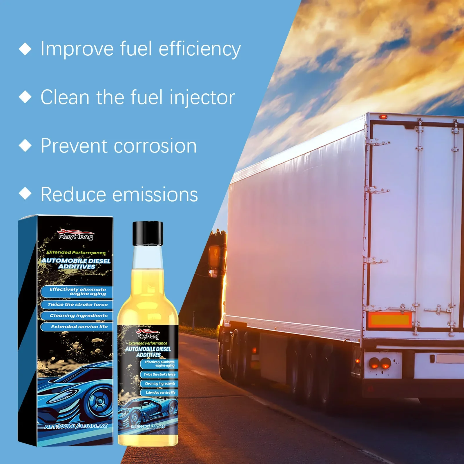 100ml Automotive Diesel Additives Increase Power and Improve Fuel Efficiency Engine Cleaning Agent Catalytic Converter Cleaning