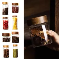 Food Container Storage Bottles Jar Grains Leak Proof Glass Airtight Canister Coffee Beans Tea Kitchen Storage Bottles Jars 1